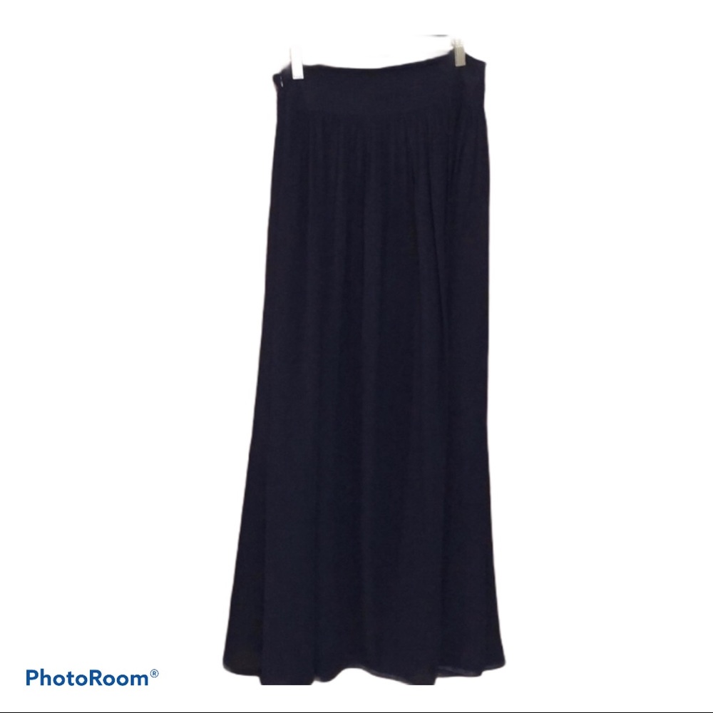 Navy Chiffon Shirt